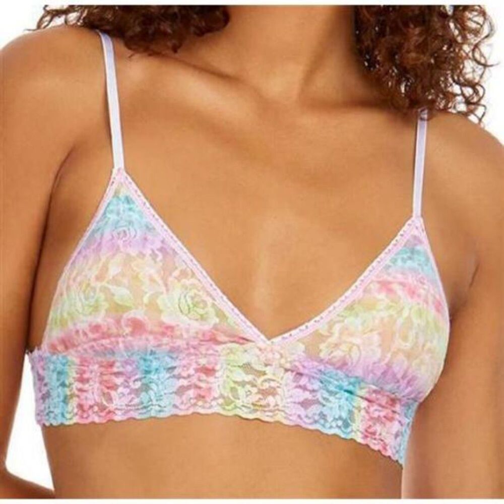 Hanky Panky Signature Lace Triangle Bralette Rainbow Small